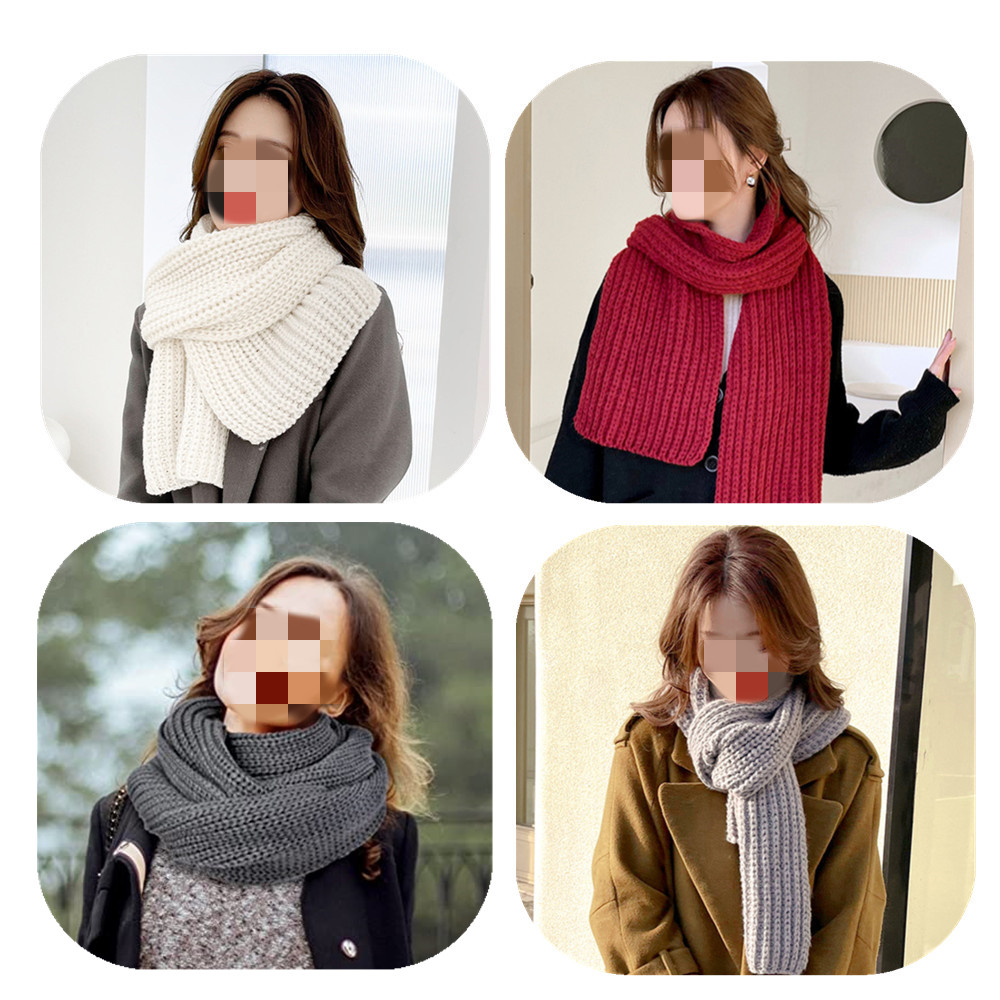 Soft Knitting Wool Thermal Scarf Boys Girls - Image 5